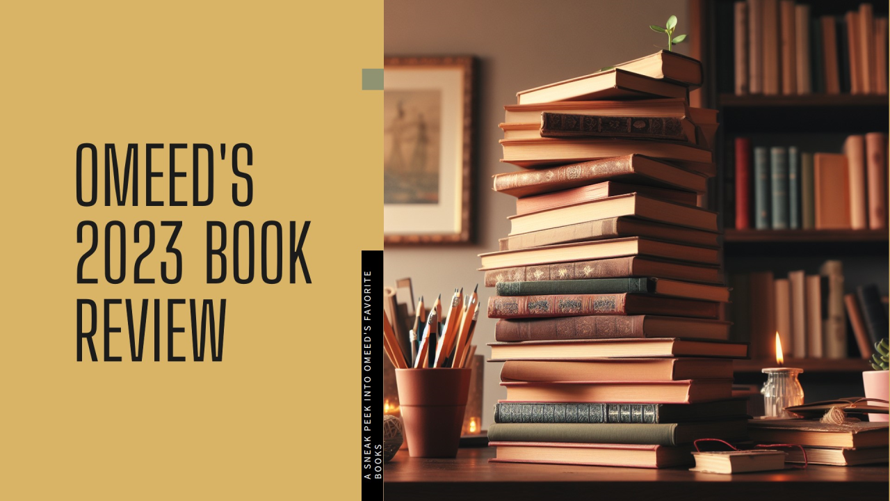 Colorful stack of books for the 2023 reading list