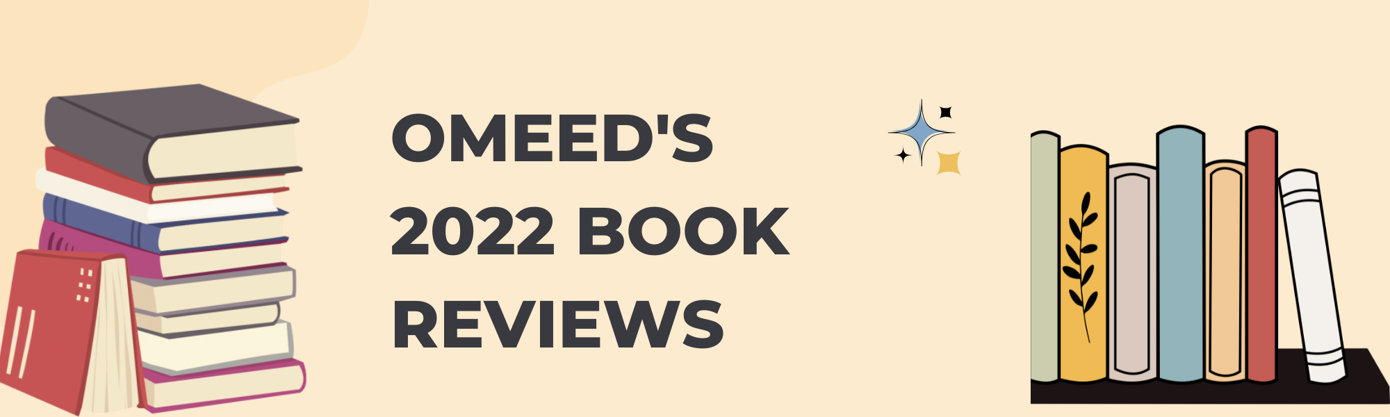 Reading list graphic for the 2022 book reviews
